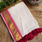 Soft Mul cotton saree - Dark pink