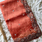 Beautiful soft organza crepe silk saree with handwork (Prebooking)