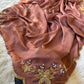 Soft crush rangoli saree with beautiful handwork on border and pallu