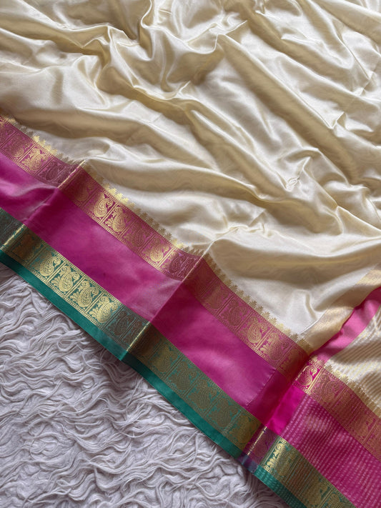 Beautiful semi gadwal Banarasi silk saree