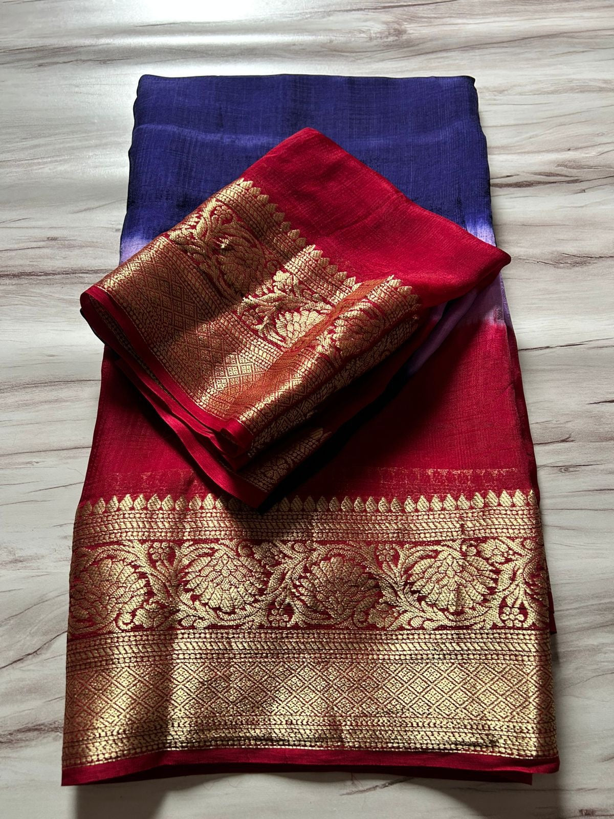 Beautiful mix cotton tie dye saree with multi colors