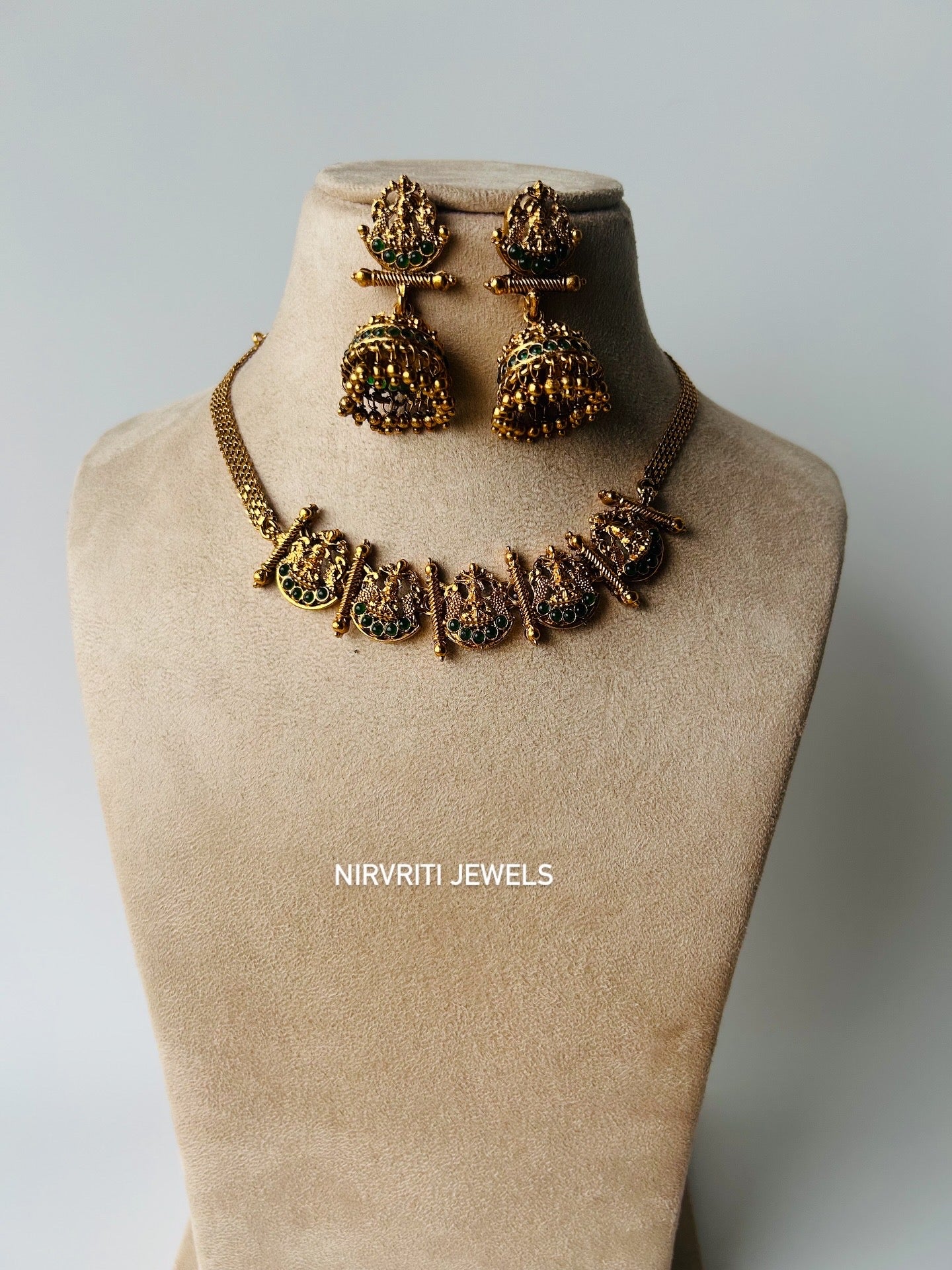 Lakshmi choker - green