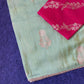 Premium Pure viscous dola silk saree with contrast blouse
