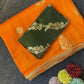 Premium Pure viscous dola silk saree with contrast blouse