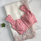 Soft Tabby silk with multi shaded embroidery