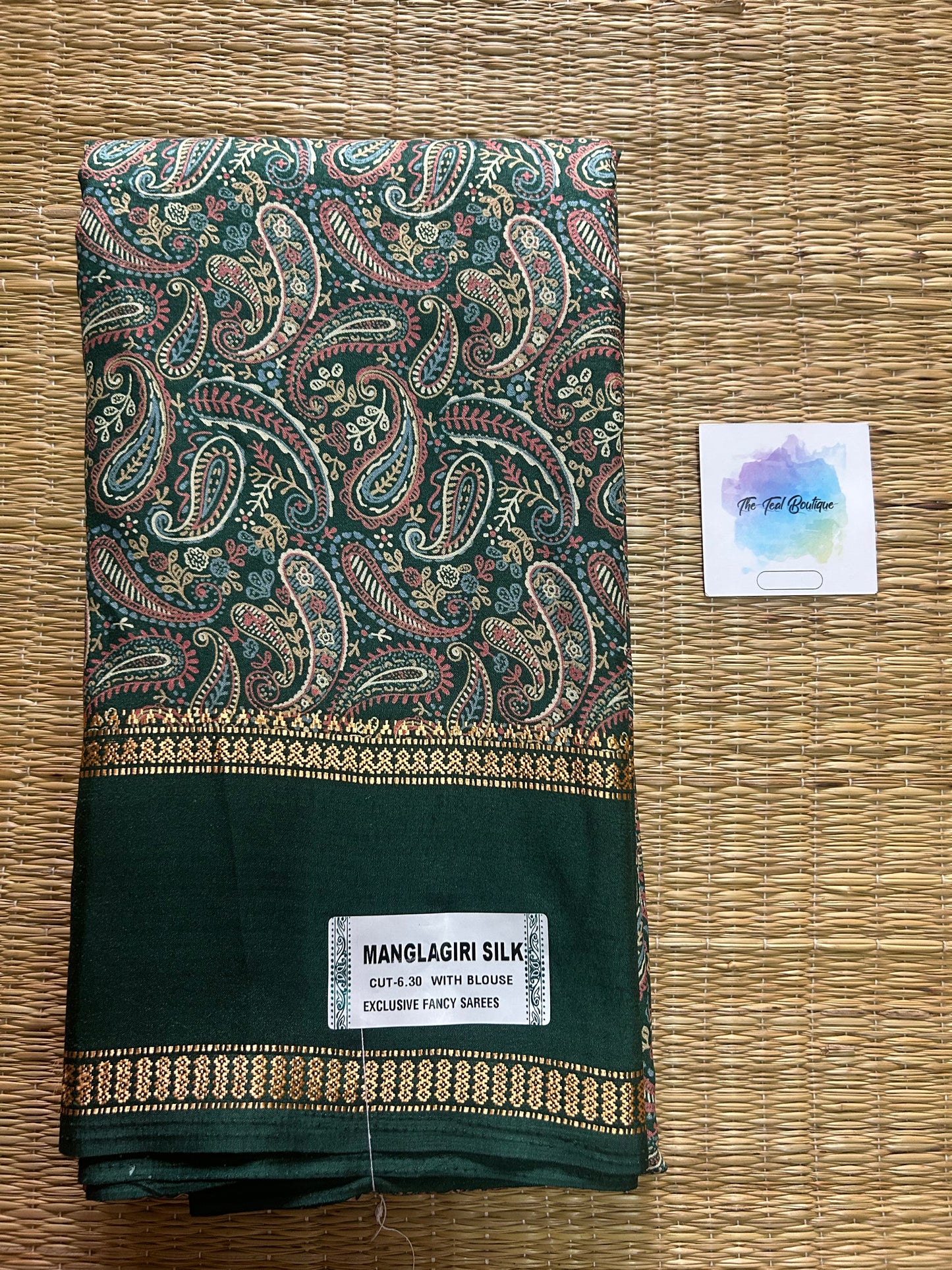 Fancy Mangalagiri saree with mango prints