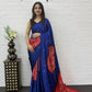Soft satin crepe silk saree with Beautiful bandhini print and Real mirror work (prebooking)