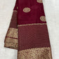Pure chinon silk saree with daman work!