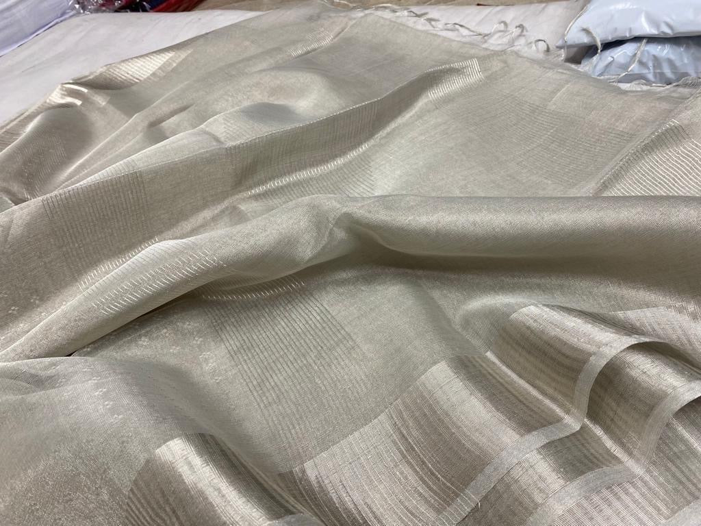Pure Tissue tussar silk saree with uswa design