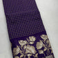 Gorgeous premium viscous chinon silk saree with zari checks and embroidered border