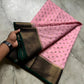 Beautiful semi Banarasi georgette saree with buttis all over and contrast border