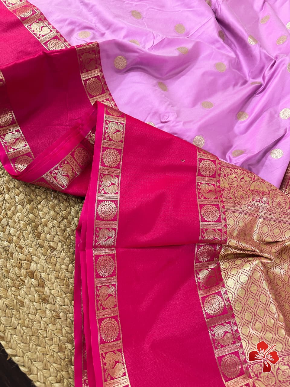 Soft semi silk saree - coin chakra