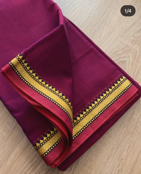 Beautiful soft Narayanpet saree - Pink