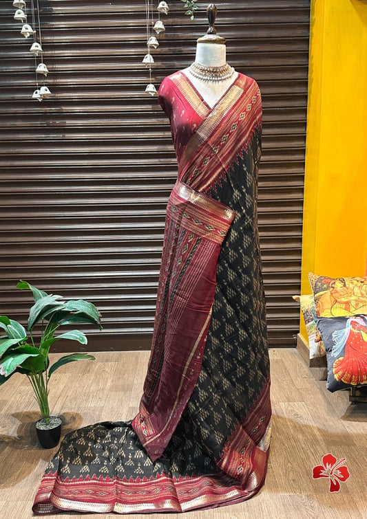 Soft ikkat printed mix cotton sarees