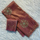 Soft two tone tissue silk with sequins and gotta patti work