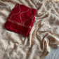 Viscous georgette saree with satin border and sequins embroidery