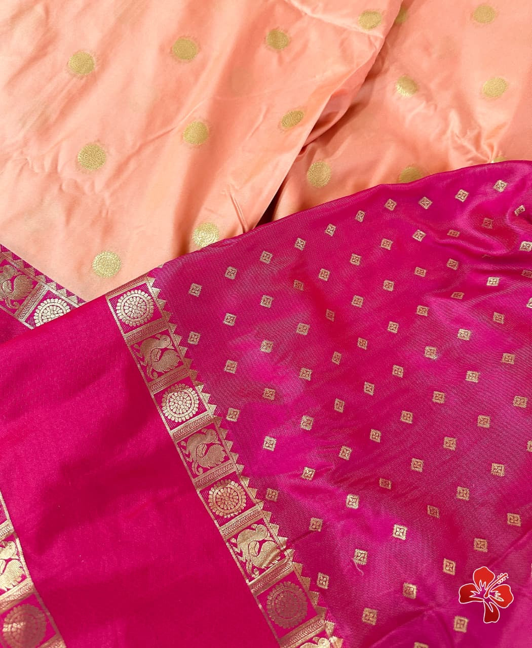 Soft semi silk saree - coin chakra