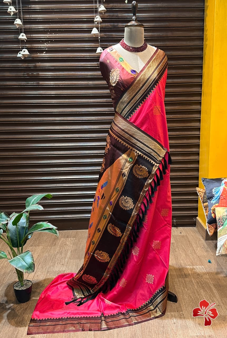 Soft semi silk saree - kolam