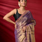 Mul tissue saree with lace border - 3