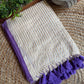 Mul cotton with zari stripes - purple