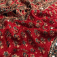 Pure Handblock ajrakh print mirror work modal silk saree (Prebooking 35 days)