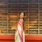 Pure authentic mul cotton saree with pink zari border