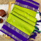 Beautiful semi kanjivaram soft silk saree - green purple