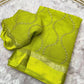 Viscous georgette saree with satin border and sequins embroidery