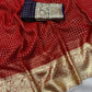 Semi georgette viscous checks saree