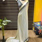 Semi gajji silk saree with running blouse