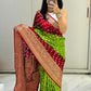 Semi dola silk with bandhini prints