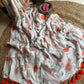 Pure mul cotton saree with cute prints and silver zari stripes