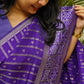 Banarasi semi Katan georgette saree with bandhini prints