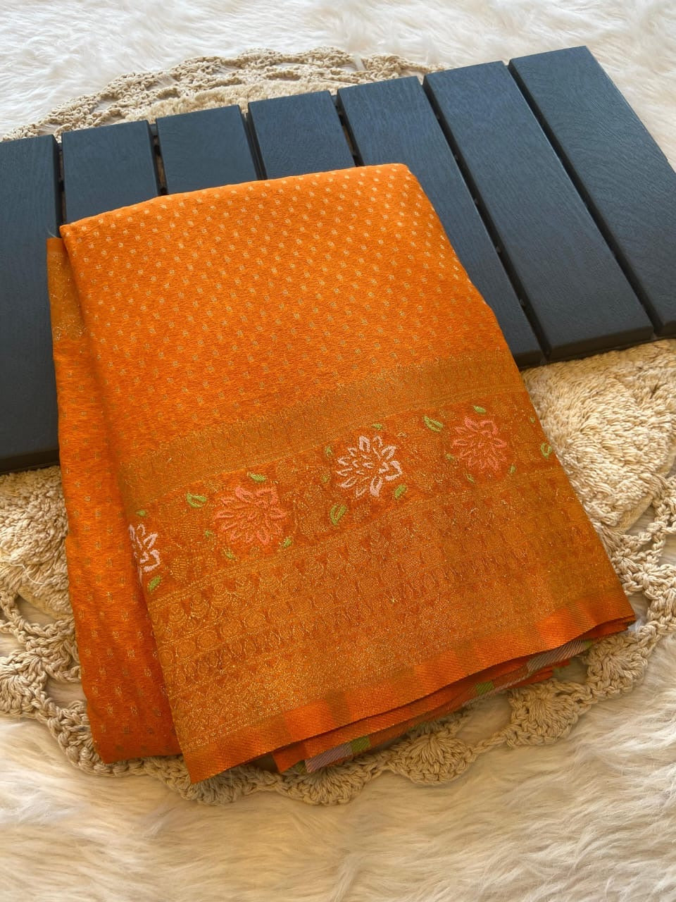 Soft semi banarasi saree