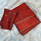 Beautiful soft viscous Russian silk saree with satin border (Prebooking)
