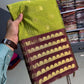 Semi Banarasi katan silk saree with fine weavings
