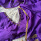 Mrunal Thakur inspired purple handwork organza saree