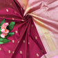 Beautiful soft semi silk saree with contrast border