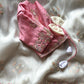 Premium organza with beautiful embroidery- White/Pink