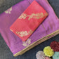 Premium Pure viscous dola silk saree with contrast blouse