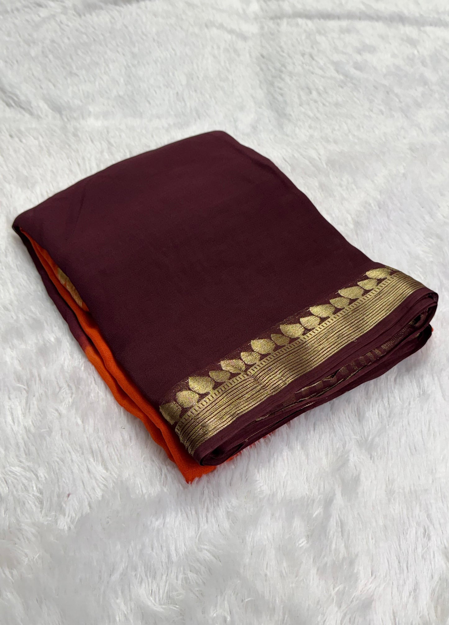Beautiful soft viscous georgette shaded saree
