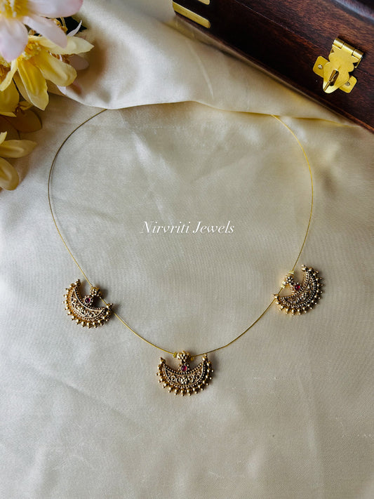 Beautiful invisible chaand necklace