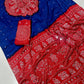 Soft satin crepe silk saree with Beautiful bandhini print and Real mirror work (prebooking)