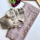 Dual tone shimmer chiffon saree