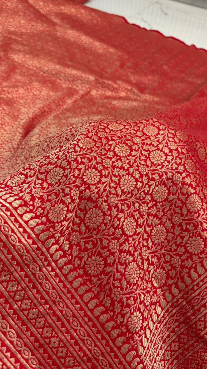 Beautiful heavy brocade katan silk sarees!