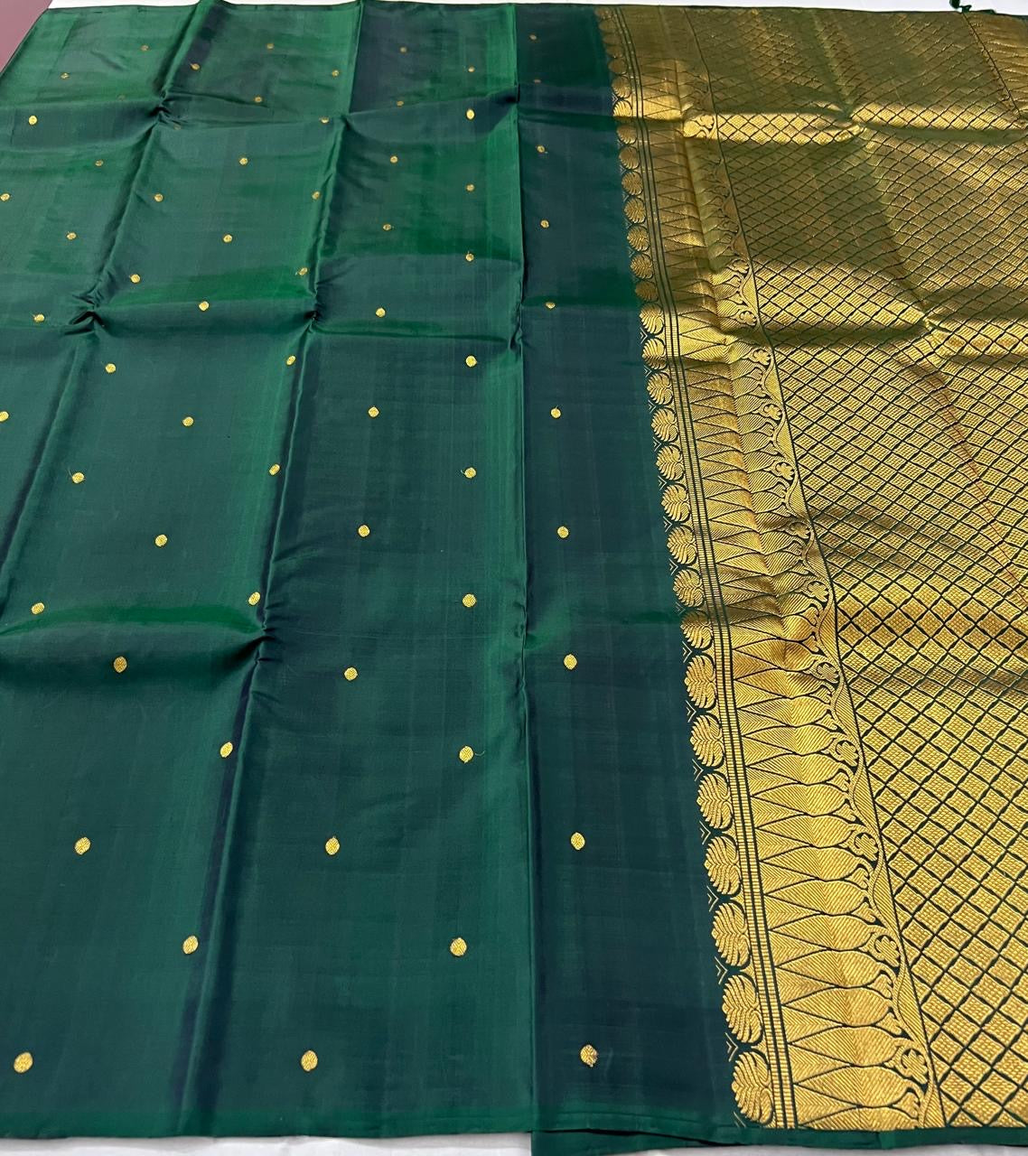 Nayanthara inspired Pure Kanchipuram silk saree with 2gm zari small buttas - Prebooking (30-45 days)