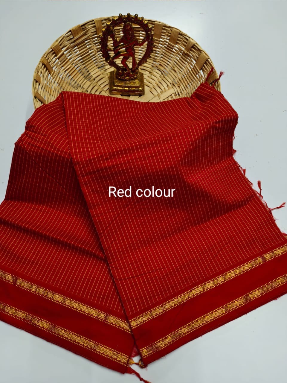 Soft arani silk cotton saree with thread checks