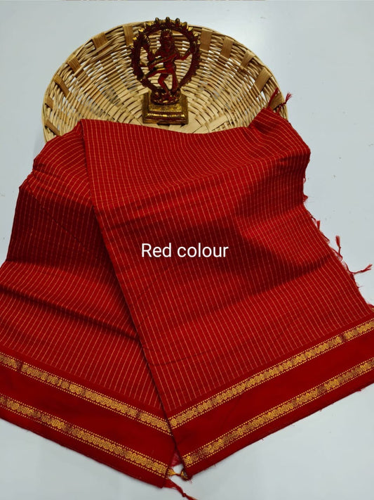 Soft arani silk cotton saree with thread checks