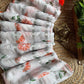 Pure mul cotton saree with cute prints and silver zari stripes