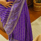 Banarasi semi Katan georgette saree with bandhini prints